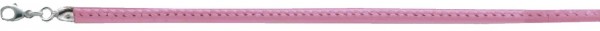 Lederband – Aufwendig genähtes Lederband in pink, mit stabilem Karabinerverschluß aus echtem Silber Sterlingsilber 925/-, erhältlich in den Längen 42 oder 47cm. Stärke ca. 2 mm – zum Hammerpreis aus Stuttgart und in absoluter Premiumqualität bei Ihrem Juw