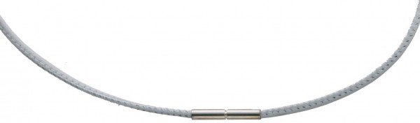 Lederband – Ein echtes feines weißes Lederband , aufwendig genäht mit sicherem Bajonettverschluß aus echtem Silber Sterlingsilber 925/-, erhältlich in den Längen 42 ,45 oder 50cm, Stärke ca. 3 mm – zum Knüllerpreis in Premiumqualität bei Ihrem Juwelier Ih