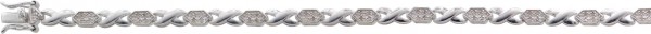 Armband 20cm lang aus Silber Sterlingsilber 925/- besetzt mitDiamanten und 8-erverschlus