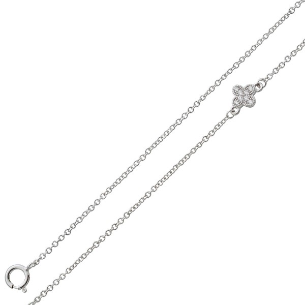 Kette – Halskette Sterling Silber 925  8 Zirkonia