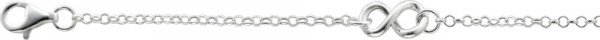 Armband in poliertem Silber Sterlingsilber 925/-  19cm länge  Unendlichkeitszeichen