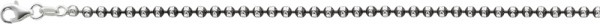 Bicolour Armband in Silber Sterlingsilber 925/- teilw. schwarz rhutiniert, 19cm