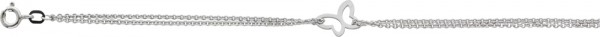 Armband bzw. Collier  in Silber Sterlingsilber 925/-, in 17cm 42 cm +2cm Verlängerungskette, Schmetterling rhodiniert