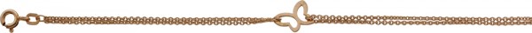 Armband  bzw. Collier 2-reihig in Silber Sterlingsilber 925/-, roseevergoldet 17cm bzw. 42 cm +2cm Verlängerungskette Schmetterling