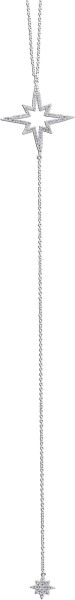 Y-Collier Silber Sterlingsilber rhodiniert Zirkonia 50cm