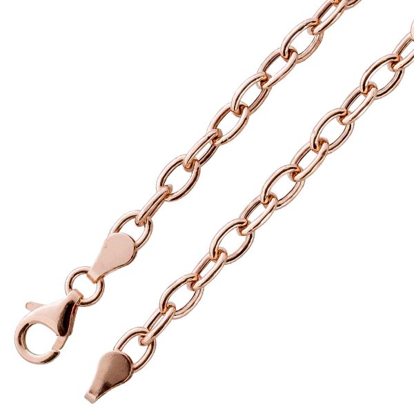 Ankerkette Schiffsankerkette Silberkette Halskette Armband rose vergoldet Sterling Silber 925 rosévergoldet 2mm
