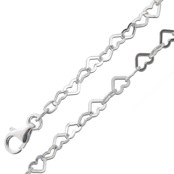 Halskette 5mm Armband Herz Sterling Silber 925