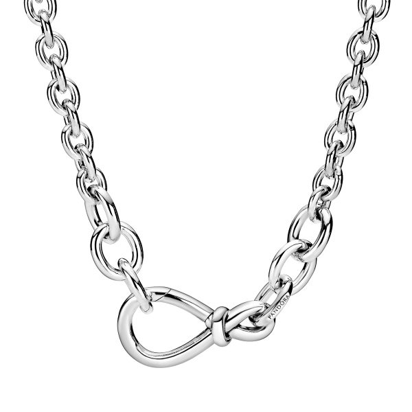 Pandora SALE Timeless Halskette 398902C00-50 Chunky Infinity Knot Chain Silber 925