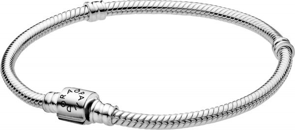 Pandora Icons Armband 598816C00 Moments Barrel Clasp Snake Chain Bracelet Silber 925