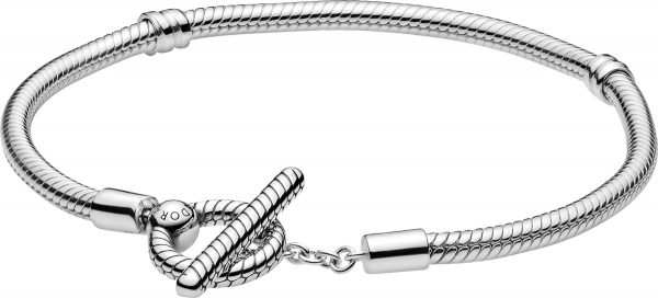 Pandora Icons Armband 599082C00 Pandora Moments Tbar Snake Chain Bracelet Silber 925