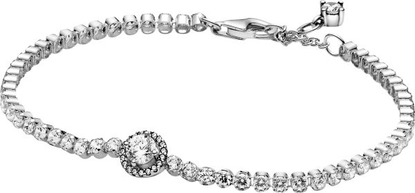 Pandora Timeless Armband 599416C01 Sparkling Halo Tennis Bracelet Silber 925 Klare Zirkonia