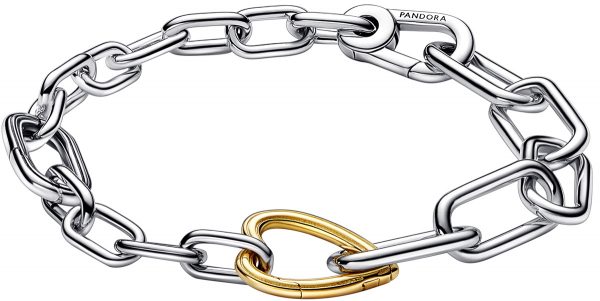 Pandora ME Bracelet Heart Link Chain 562527C00 Sterling Silber 925 Gelbgold 14 Karat plattiert