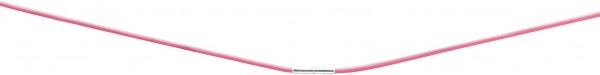 Rosafarbene Kautschukkette erhältlich in 42 un 47 cm Länge, mit sicherem Bajonettverschluß. Stärke ca. 1,2mm. Zum Schnäppchenpreis von Abramowicz aus Stuttgart.   Topdesign zum Toppreis
