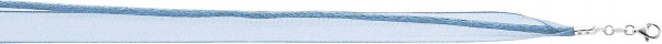 Hellblaues Chiffon/Satinband, 38 cm lang mit 7 cm Verlängerungskette, Set, 2-teilig
